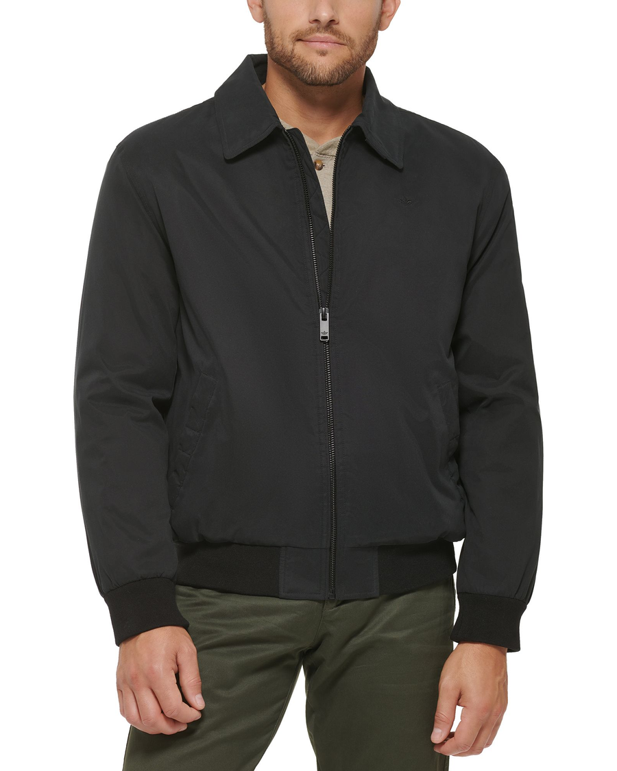 (image for) Elegant Microtwill Relaxed Laydown Collar Bomber